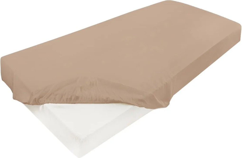 Szatén gumis lepedő Gold 130/140x190/200x25 Bézs