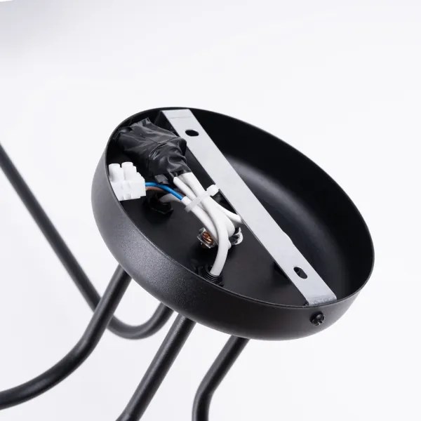 Sollux SL.1446 - Felületre szerelhető csillár VECTOR 4xE27/15W/230V fekete