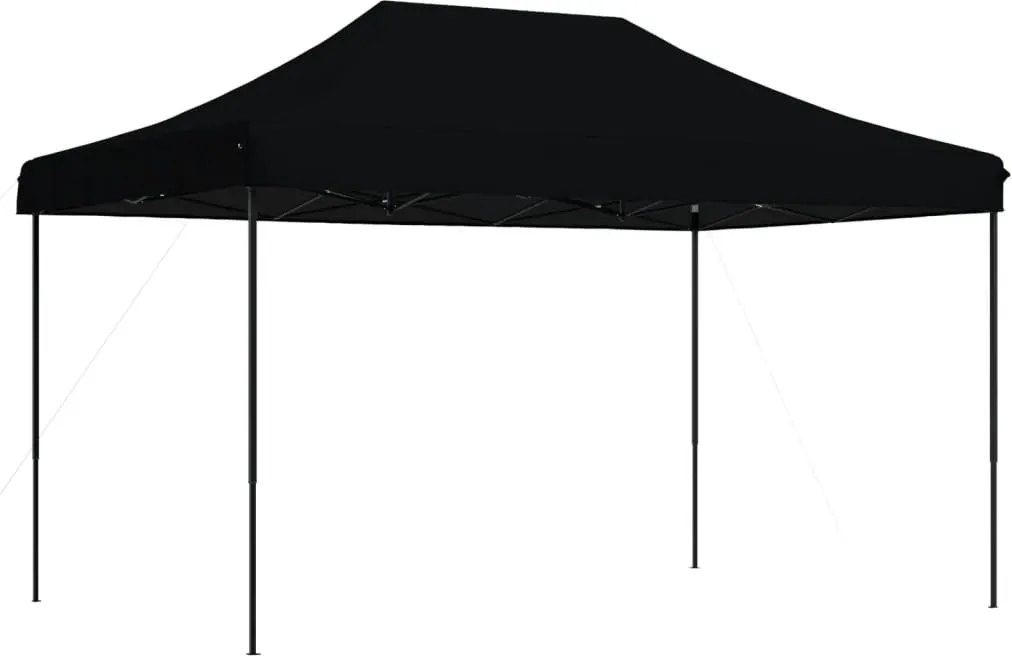 vidaXL fekete összecsukható felugró rendezvénysátor 440x292x315 cm