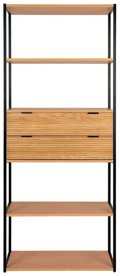 Natúr színű könyvespolc kőrisfa dekorral 84,5x200 cm Minato – House Nordic