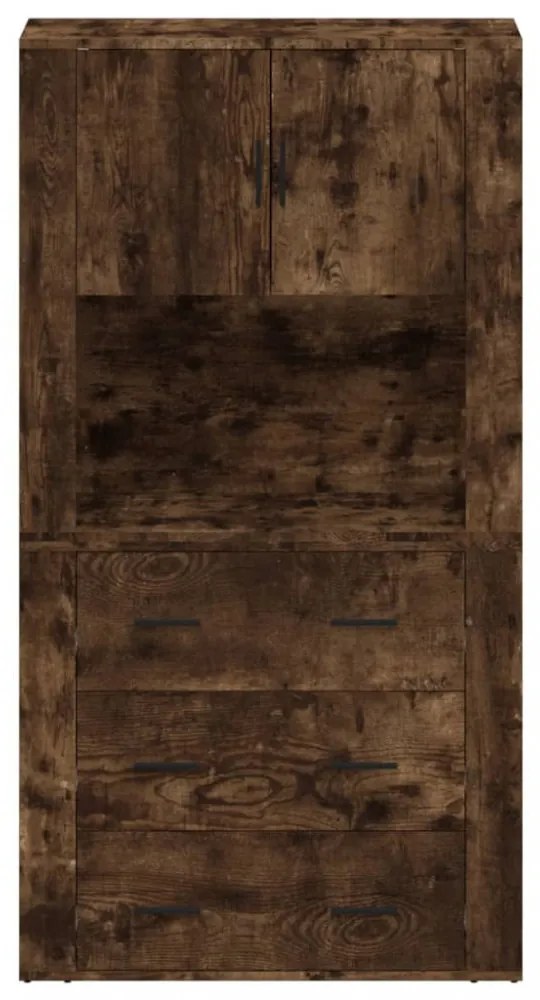 vidaXL füstös tölgy színű szerelt fa magasszekrény