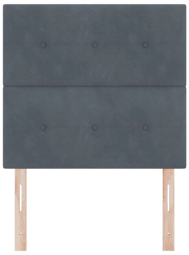 Fejtámla Gombos Teljesen Szürke 100 cm Bársony