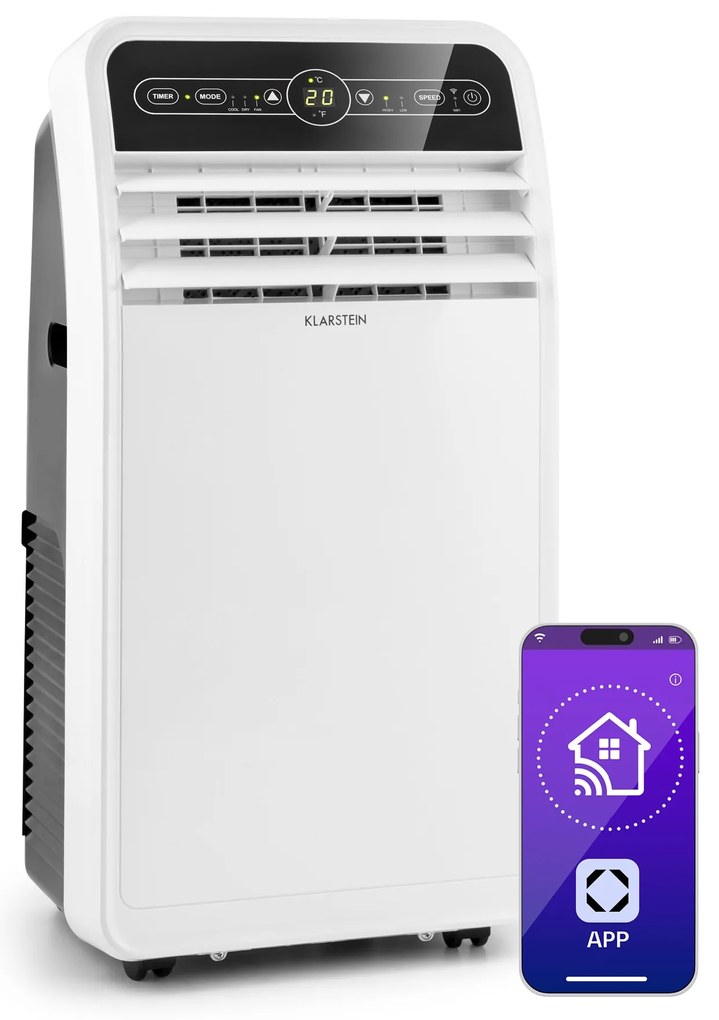 Klarstein Metrobreeze New York Smart 7k, mobil klíma, 7000 BTU / 2,1 kW, A energiaosztály, távirányító