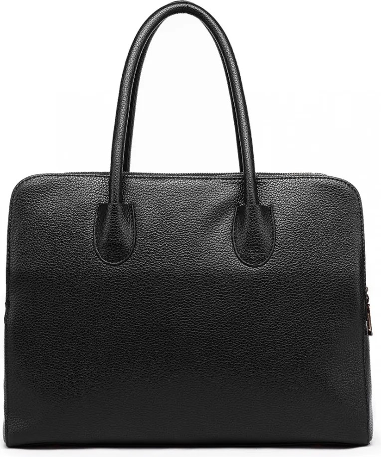 Fekete nagyméretű shopper táska medállal „Avery”