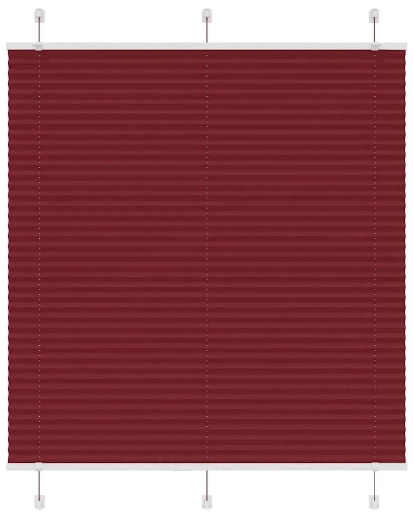 pliszírozott redőny Bordeaux piros 120x100 cm szövetszélesség