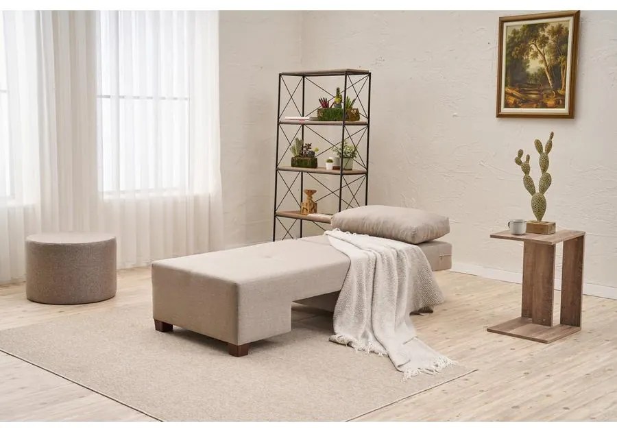Egyszemélyes kanapéágy- Perenna Linen Balos - Krém
