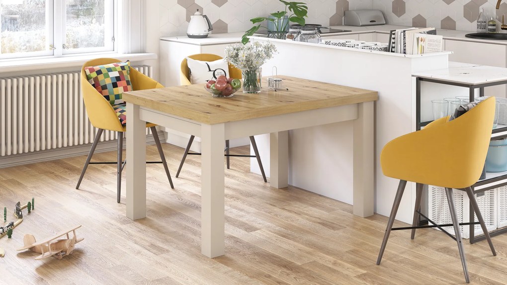 Mazzoni ROYAL Artisan Tölgy/Bézs (Pezsgő) - 270 cm-es NYITHATÓ ASZTAL!