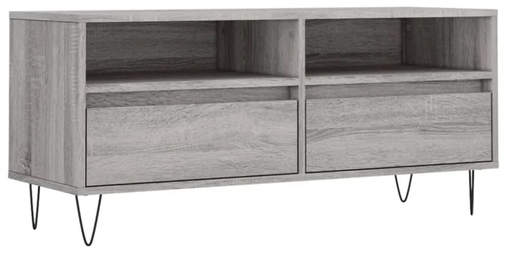 szürke sonoma színű szerelt fa TV-szekrény 100x34,5x44,5 cm
