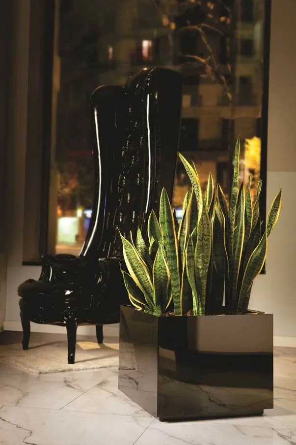 Szögletes önöntöző virágcserép STEEL PLUS, több változat - Hobby Flower méretek: 50 x 50 x 40, szín: csokoládé