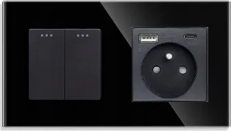 Lépcsőbillentyű Kapcsoló 2K Üveg Aljzat Usb-c Klasszikus Kapcsoló