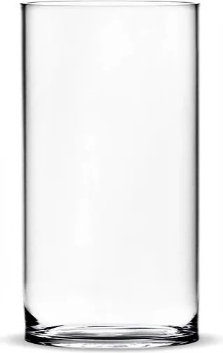 váza üveg henger gyertyatartó cső h20 d10