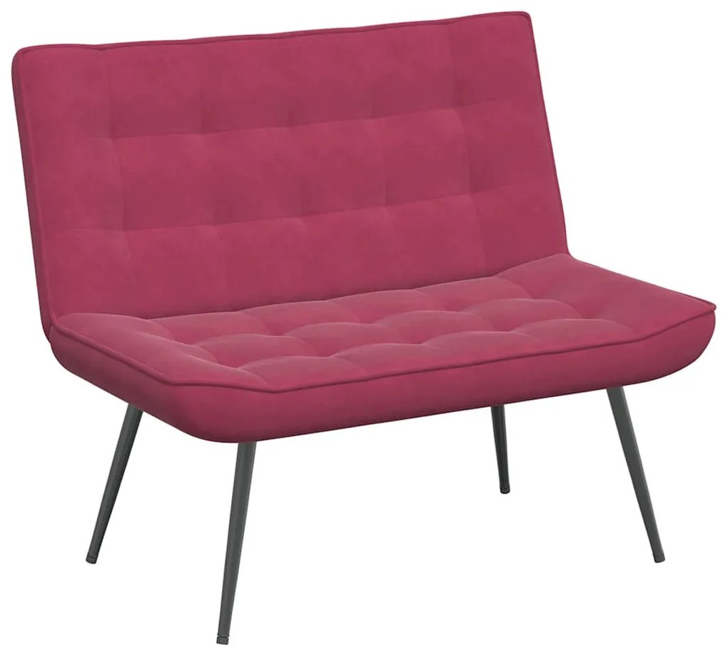 vidaXL bordó bársonypad 110 x 74 x 84 cm