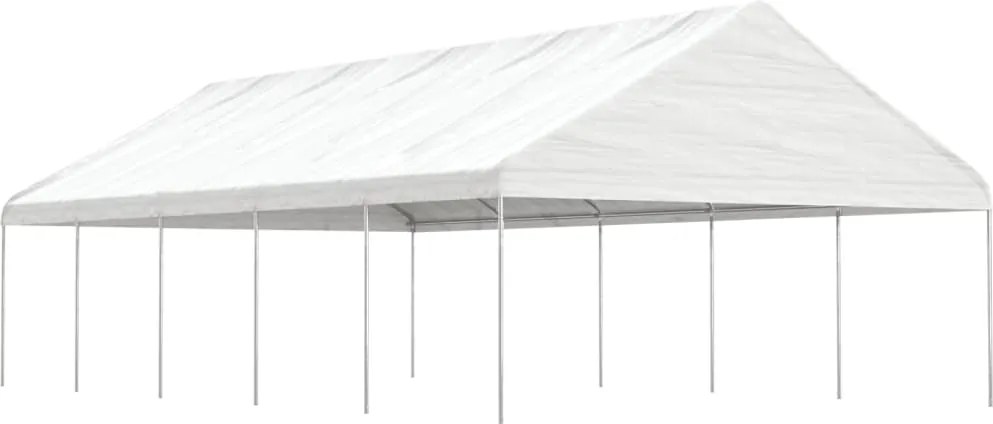 vidaXL fehér polietilén pavilon tetővel 11,15 x 5,88 x 3,75 m