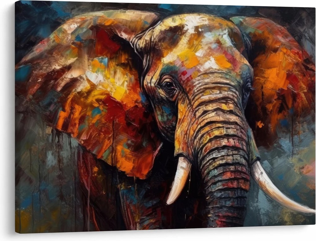 Kép - Egy elefánt festése (70x50 cm)