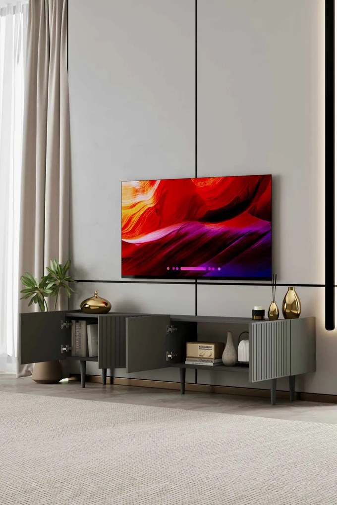 Capella TV-állvány, szürke, 180 cm