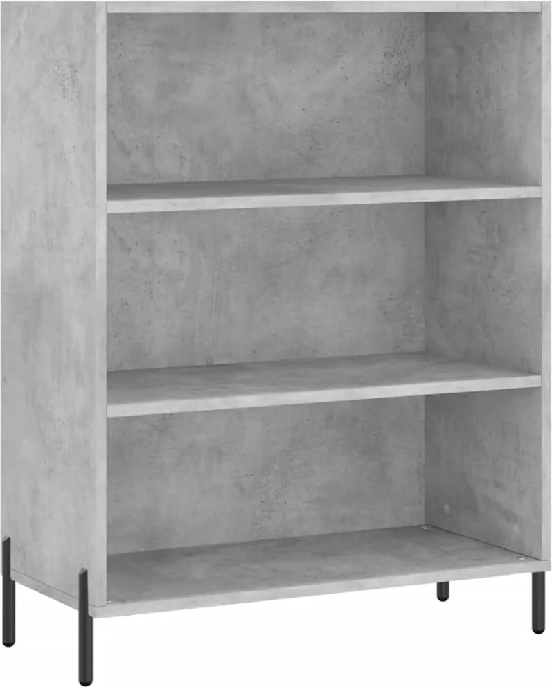 vidaXL betonszürke szerelt fa polcos szekrény 69,5 x 32,5 x 90 cm