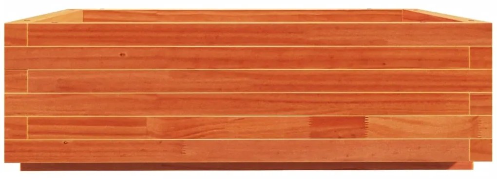 viaszbarna tömör fenyőfa kerti virágláda 80x80x26,5 cm