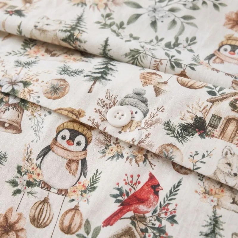 EMI Lola karácsonyi pamut ágyneműhuzat, Gyerekgarnitúra 90x130 + 45x65