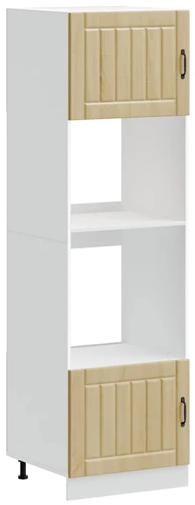 Lucca 2 db sonoma tölgy színű szerelt fa sütőszekrények