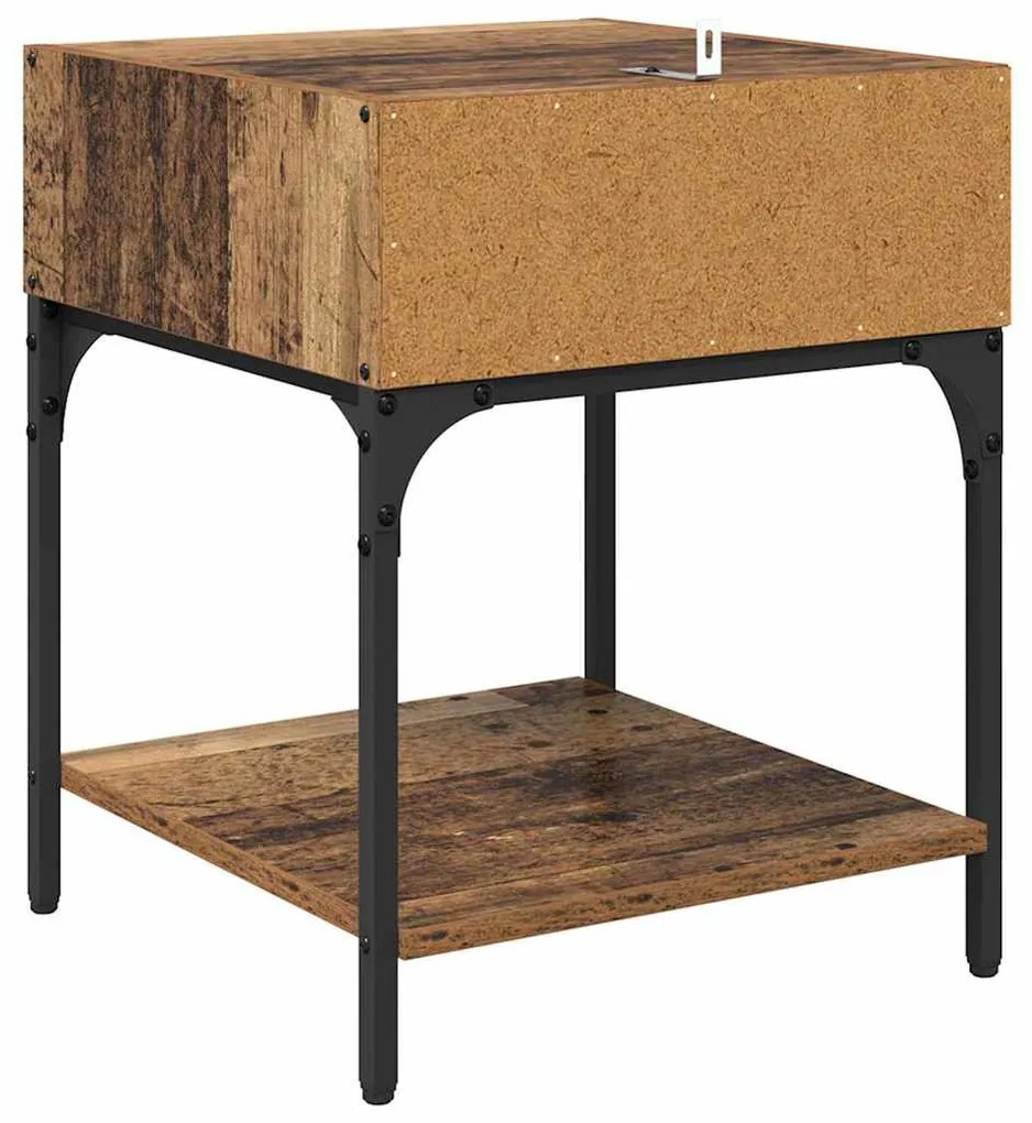 Éjjeli asztal Régi fa 40 x 40 x 50 cm Faanyag