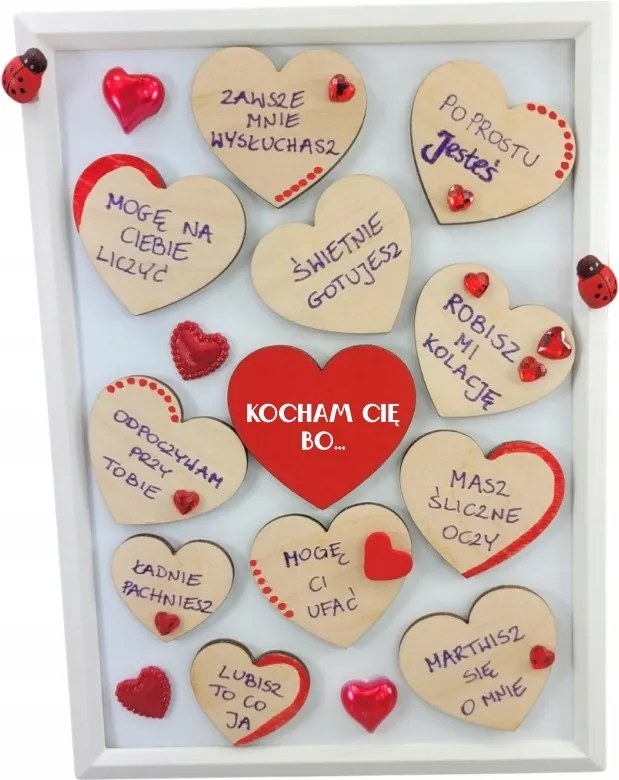 Képkeret Szív Kívánságokra Valentin Napi Ajándék Fiúnak Nőnapra