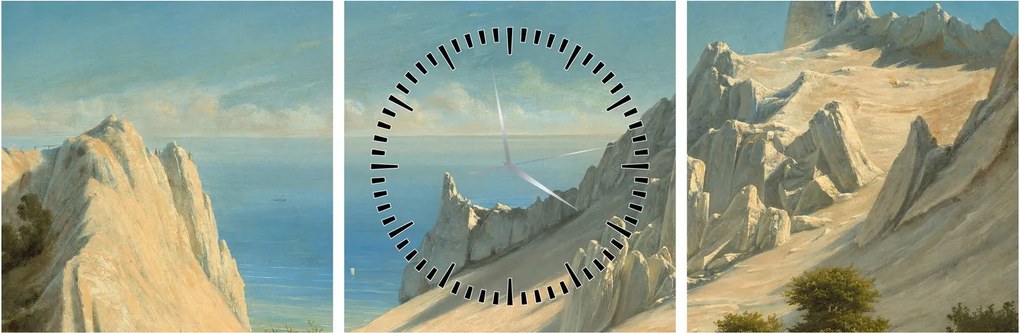 Kép - Georg Emil Libert, View of Sommerspiret, the Cliffs of Møn, reprodukciók (órával) (90x30 cm)