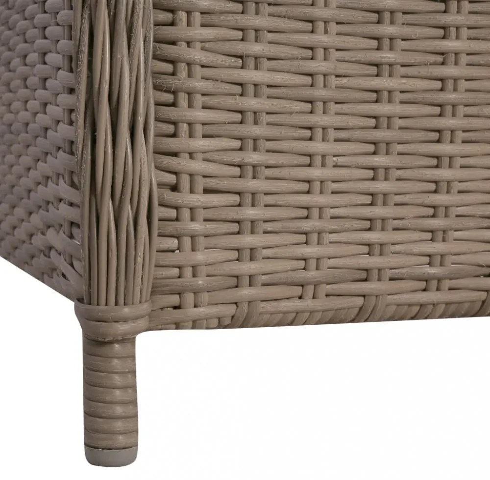 2 db barna polyrattan kültéri szék párnával