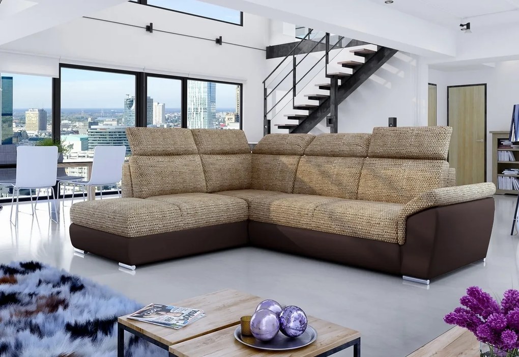 LORETO ágyazható sarok ülőgarnitúra, 260x102x210, berlin 03/soft 66, balos