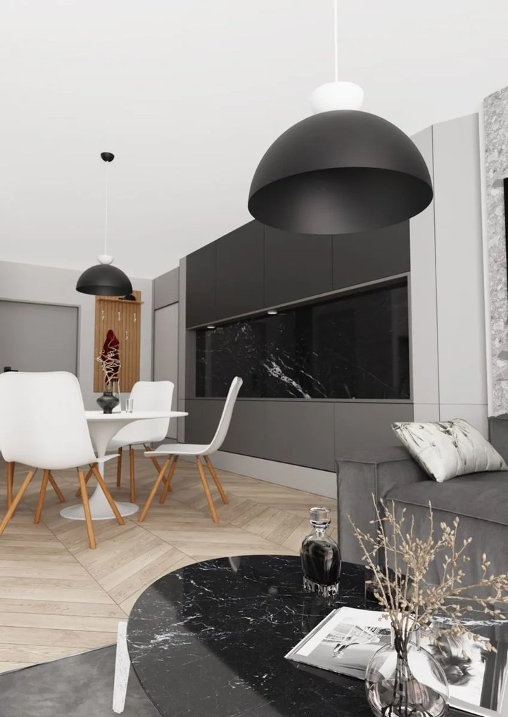 Emibig modern függeszték lunaro fehér fekete emi1472/1l