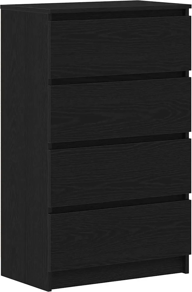 vidaXL fekete tölgy szerelt fa tálalószekrény 60 x 35 x 98,5 cm