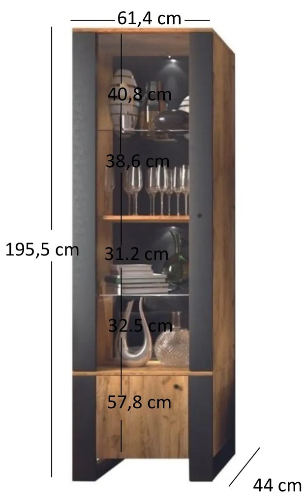 Vitrin Wayne (arany craft tölgy). Akció -16%. 1053381