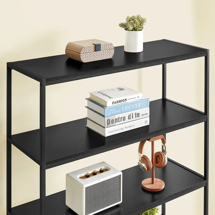 Fekete MDF Polcos Szekrény. AUR-E1121 BK