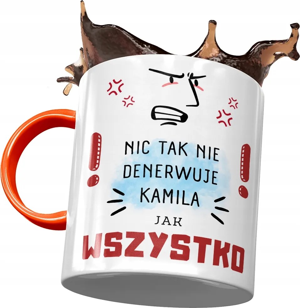 Narancssárga Bögre Kamilla Feleség Ajándék Nyomtatott Fotóval