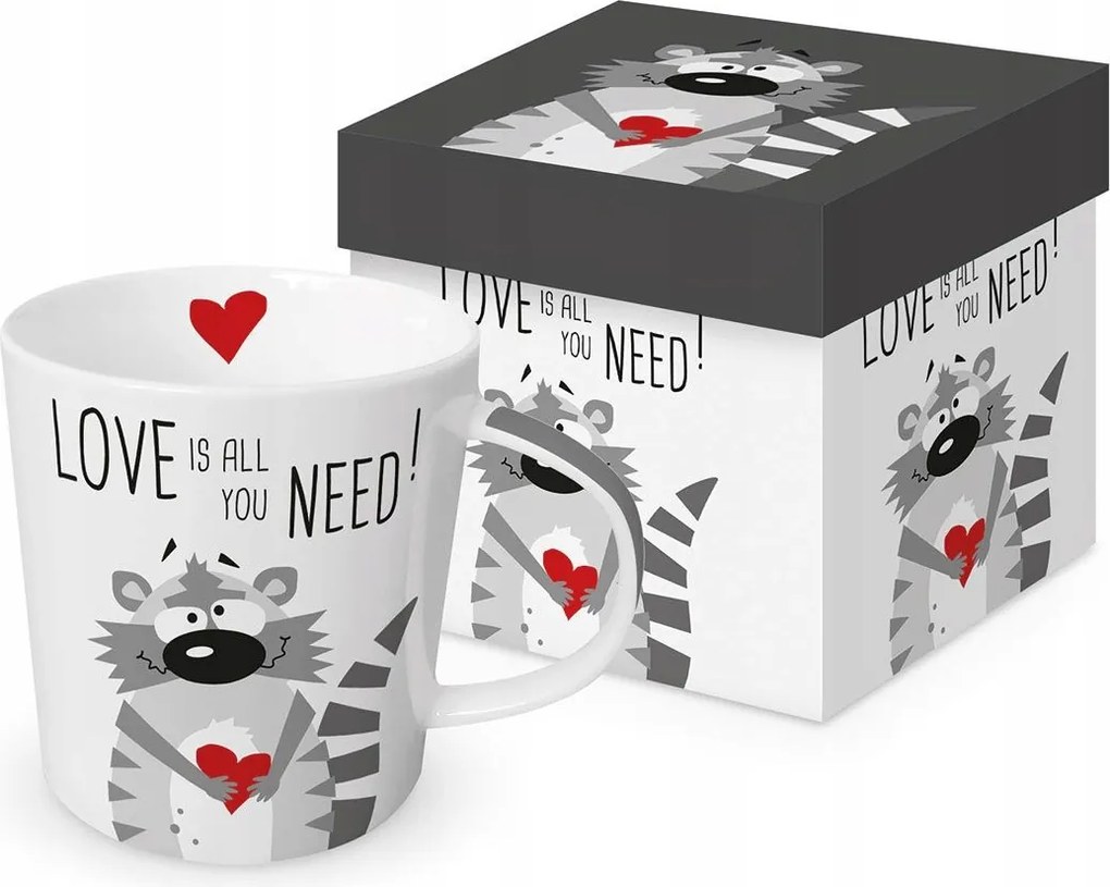 Nagy Porcelán Bögre mosómedve Need Love Racoon