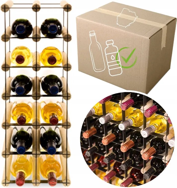 Bortartó állvány Pet palacktartó 12 palack Öko Keskeny Minimalista