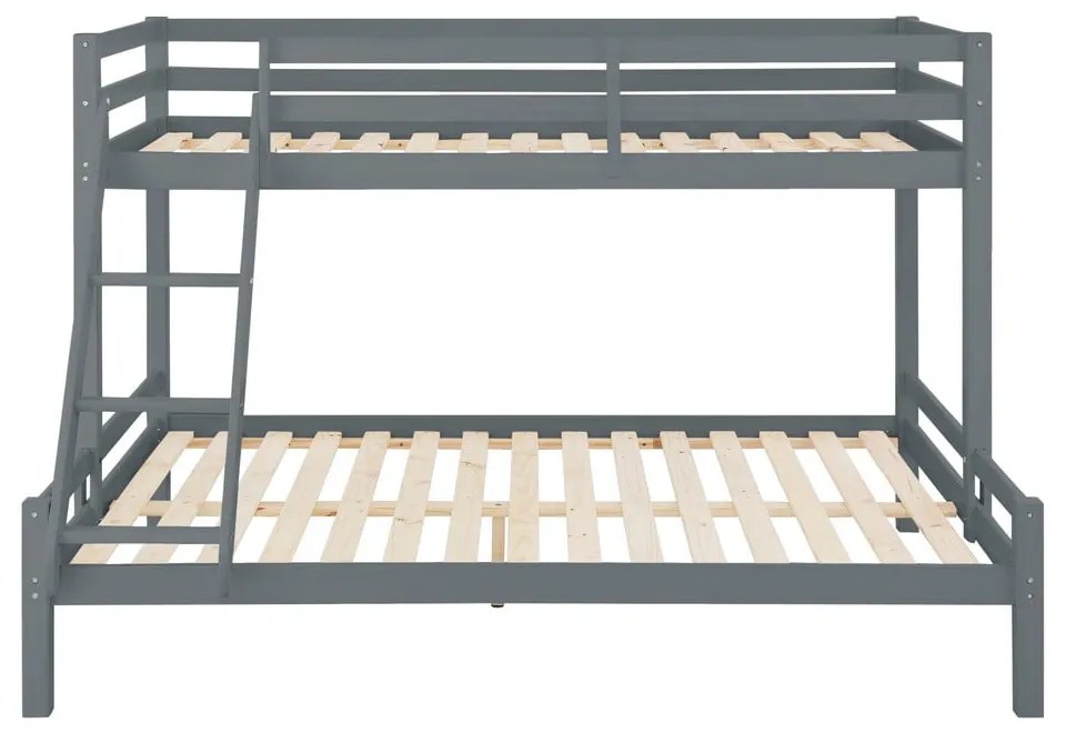 Alpi2 szürke emeletes ágy borovi fenyőből - Støraa