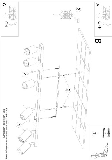 Brilagi -  LED Spotlámpa ASMUS 6xGU10/7W/230V fekete