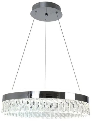 LED Dimmelhető csillár zsinóron LED/90W/230V 3000-6500K króm + távirányítás