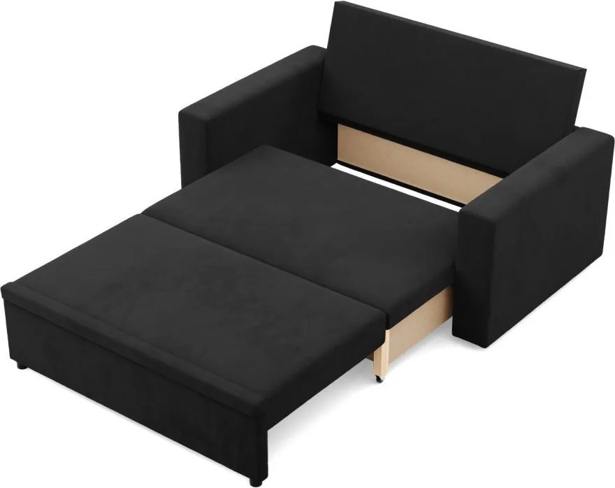 Zeus kanapé, szövet anyag, hab töltet, egyenes kartámasz, fekete