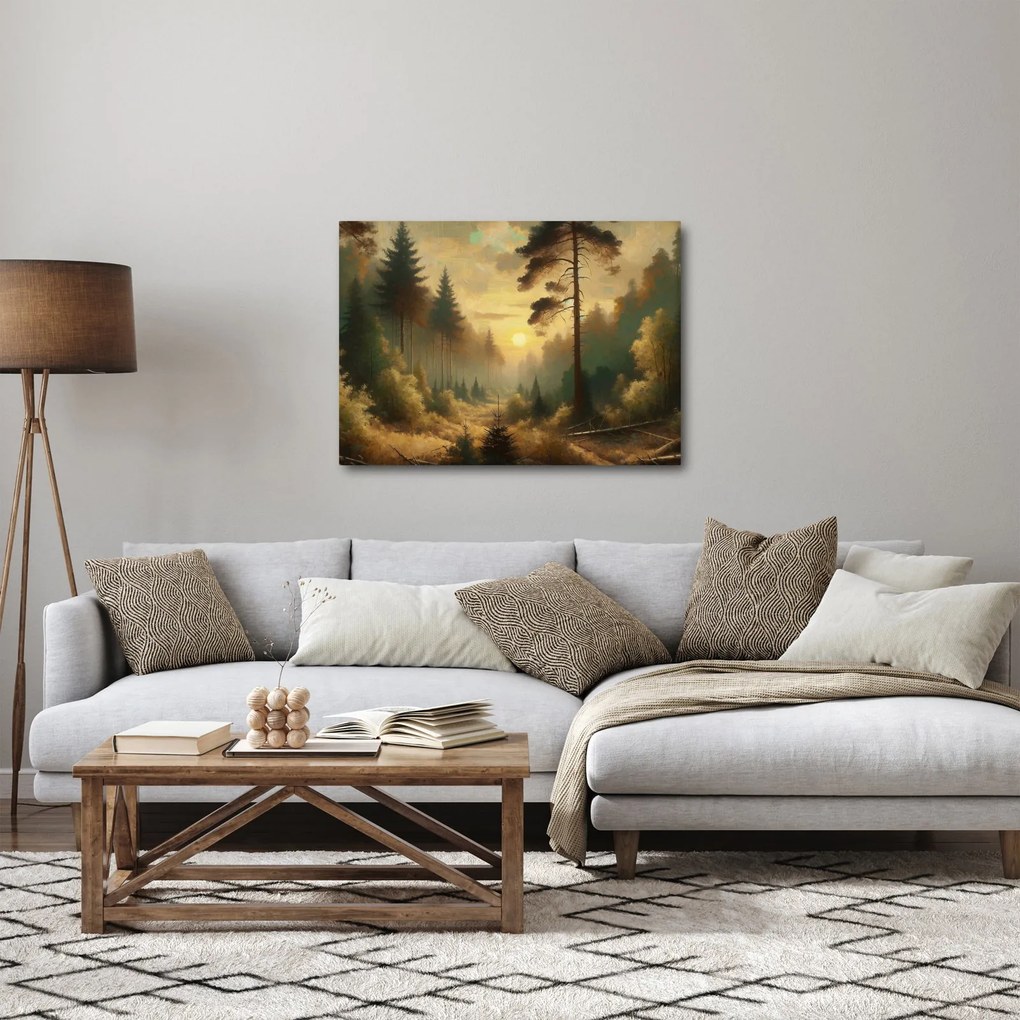 Kép - Napfény az erdőben (70x50 cm)