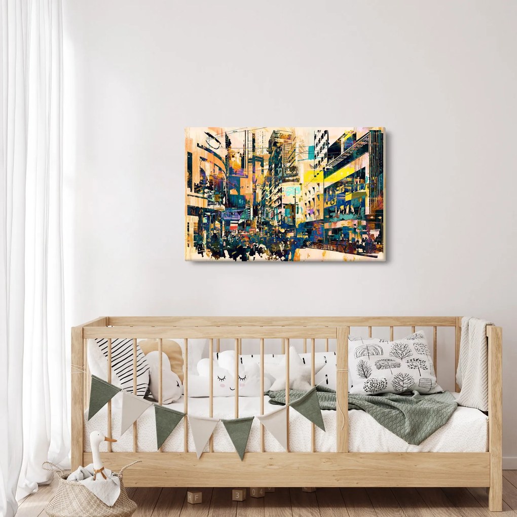 Kép - Festett absztrakció (90x60 cm)
