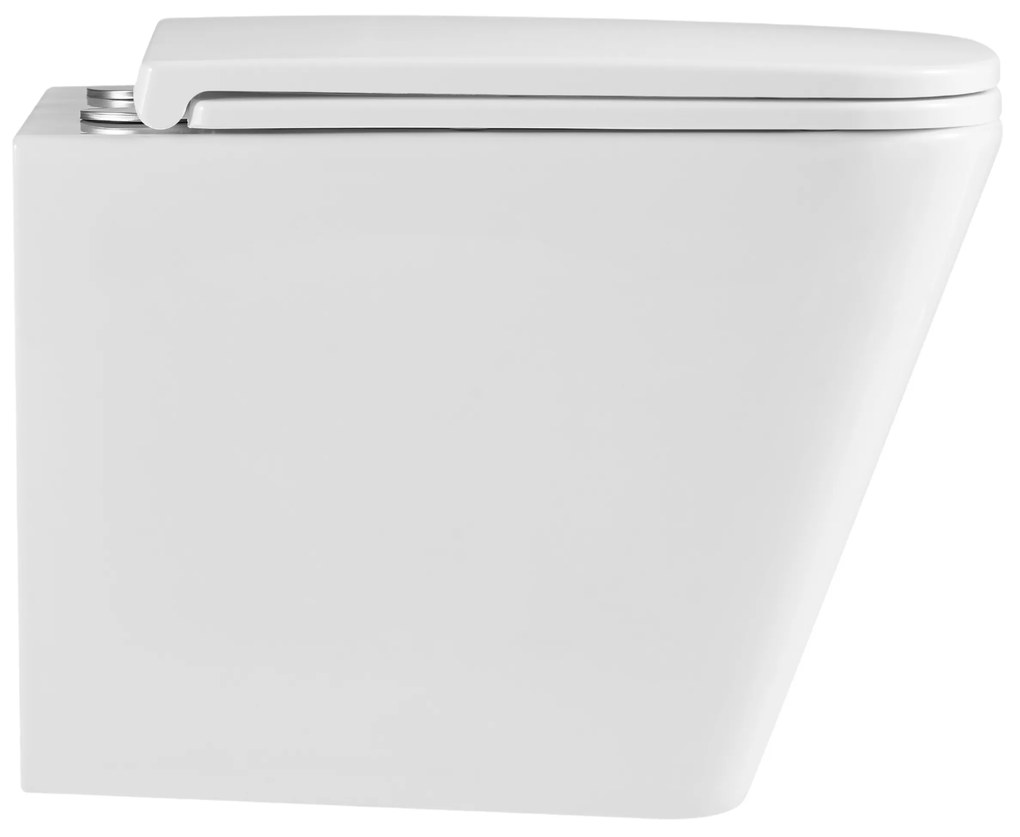 Invena Florina, falra szerelhető wc csésze Swirlflush 495x365x370 mm + wc ülőke lassan záródó, fehér, INV-CE-94-001-L