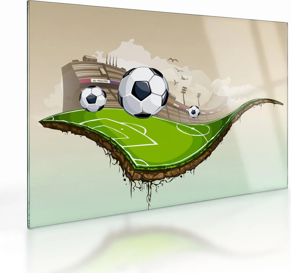 Kép - futballpálya (üvegen) (70x50 cm)