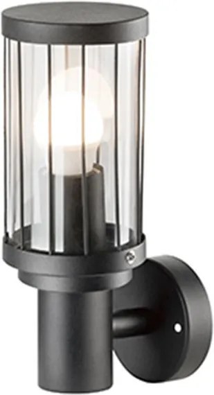 POLUX 312303 FIORD Modern Kültéri Fali Lámpa Matt Fekete E27 IP44