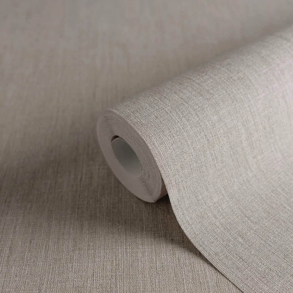 Tapéta Utánzat Szövet Taupe Bézs Mosható Tapéta Flizelin