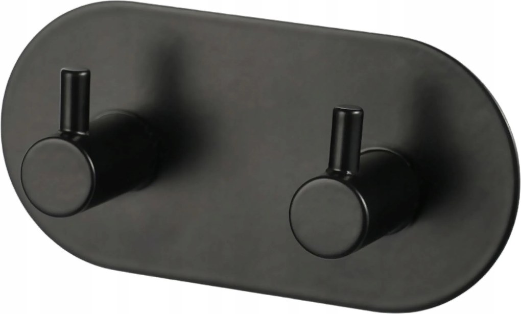 Dupla Akasztó Fekete Fürdőszobái Akasztó Matt Tartós Fém Stílusos