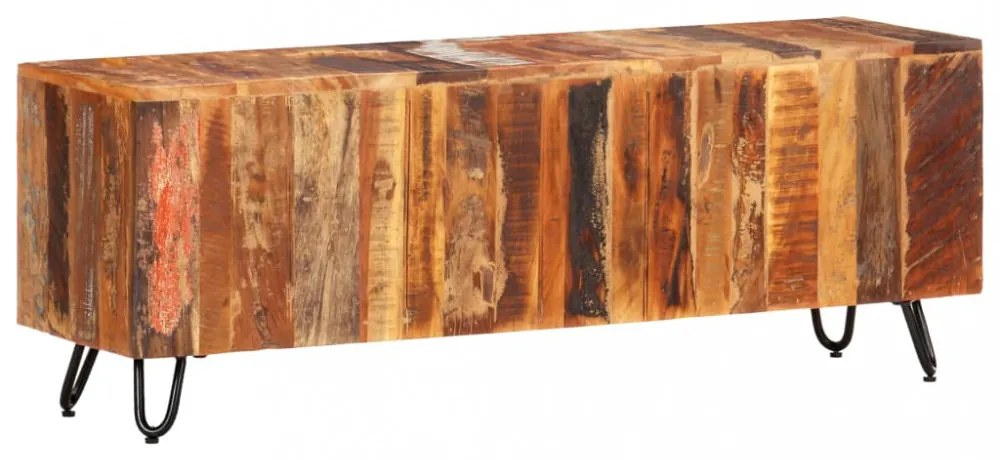 tömör újrahasznosított fa TV-szekrény 110 x 30 x 40 cm