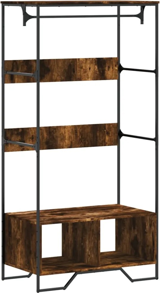 vidaXL tölgy színű szerelt fa ruhásszekrény 90 x 50 x 180 cm