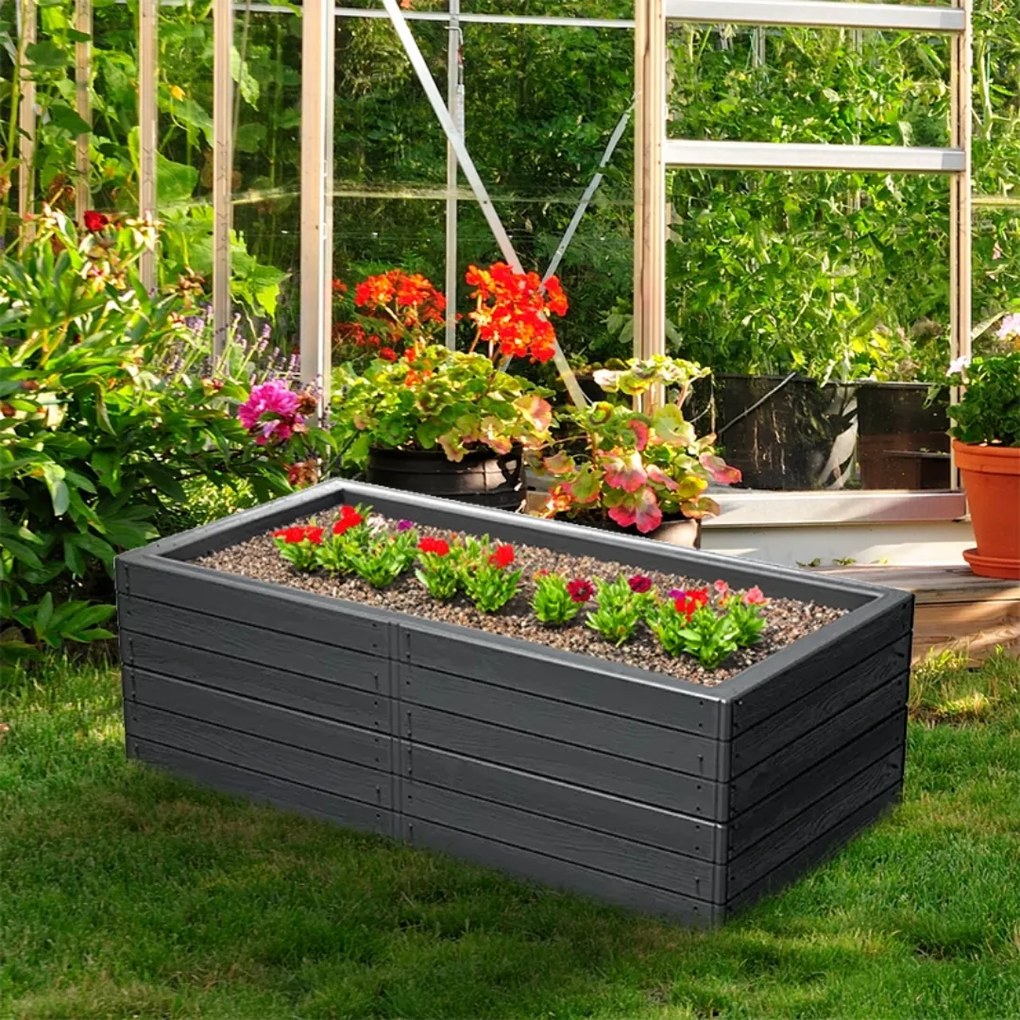 WOODY magaságyás, 149x75,6x25cm, antracit Prosperplast