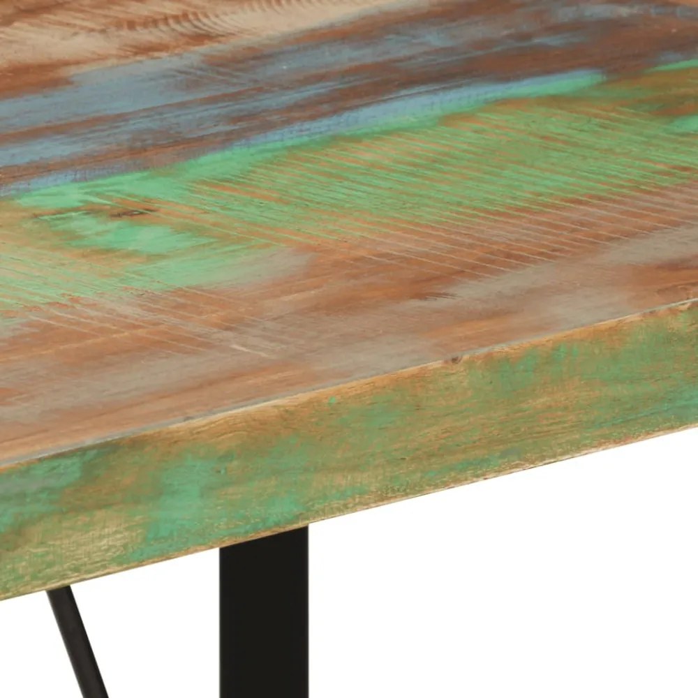 tömör újrahasznosított fa és vas bárasztal 110 x 55 x 107 cm